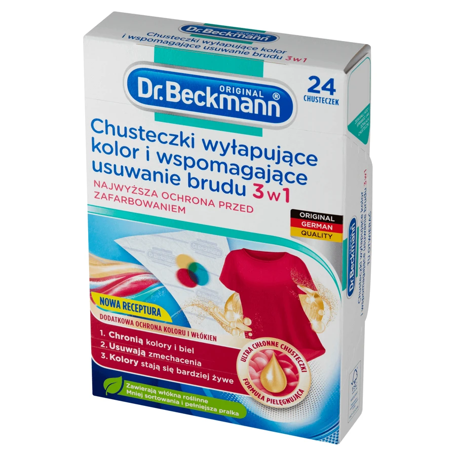 Dr. Beckmann, серветки для закріплення кольору та виведення плям 3в1, 24 упаковки ДЕФЕКТ УПАКОВКИ: ціни та характеристики