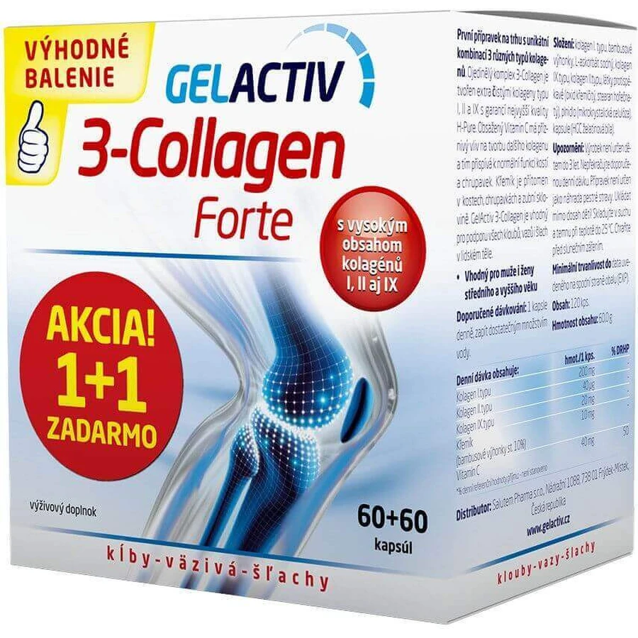 Колаген Форте GelActiv 3-Collagen Forte, 2 x 60 шт.: цены и характеристики