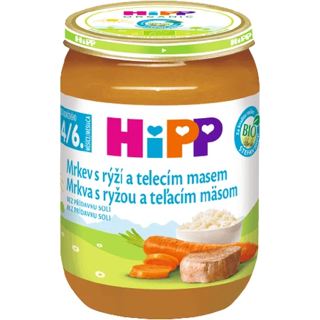 HiPP BIO Морковь с рисом и мясом теленка 190 г: цены и характеристики