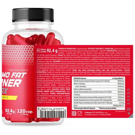 Trec Thermo Fat Burner Max, 120 капсул: ціни та характеристики