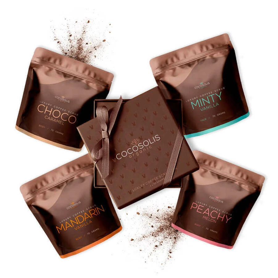 Роскошный кофейный скраб, 4 x 70 г, Cocosolis: цены и характеристики