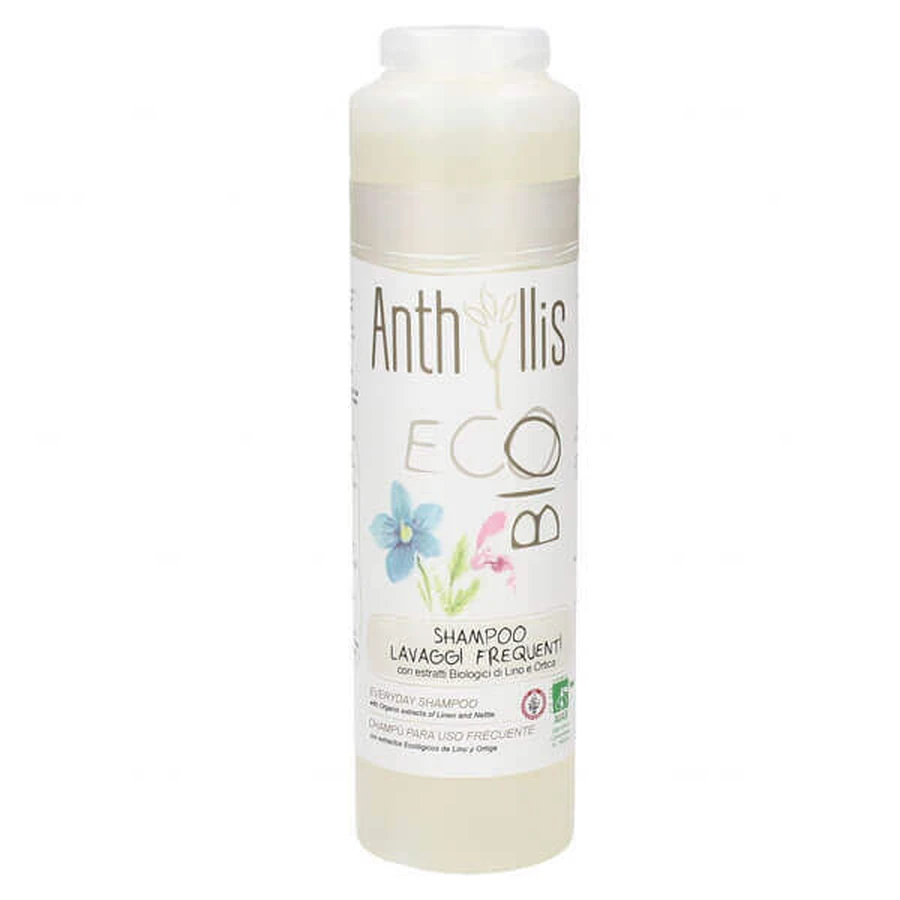 Anthyllis EcoBio, шампунь для швидкого миття з екстрактом льону та кропиви, 250 мл: ціни та характеристики
