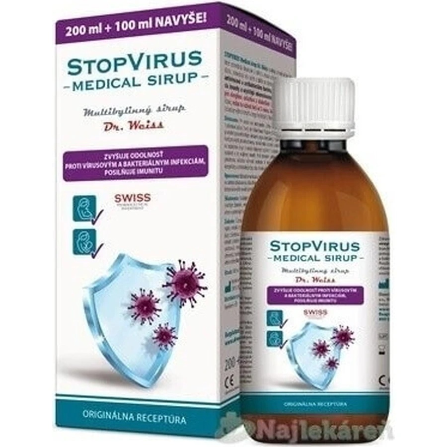 STOPVIRUS Медицинский сироп Dr.Weiss 1×300 мл, мультитравяной сироп: цены и характеристики