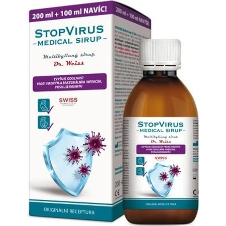 STOPVIRUS Медицинский сироп Dr.Weiss 1×300 мл, мультитравяной сироп: цены и характеристики