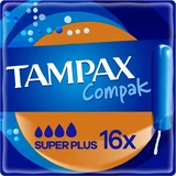 Tampax Compak, гігієнічні тампони з аплікатором, Super Plus, 16 шт.