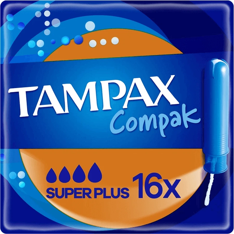 Tampax Compak, гігієнічні тампони з аплікатором, Super Plus, 16 шт.: ціни та характеристики