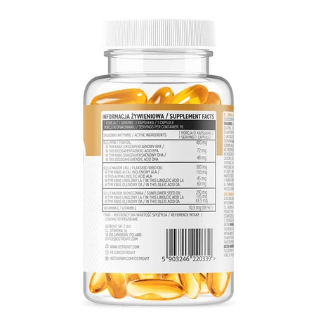 Омега 3-6-9 OstroVit Omega 3-6-9, 90 капсул: цены и характеристики