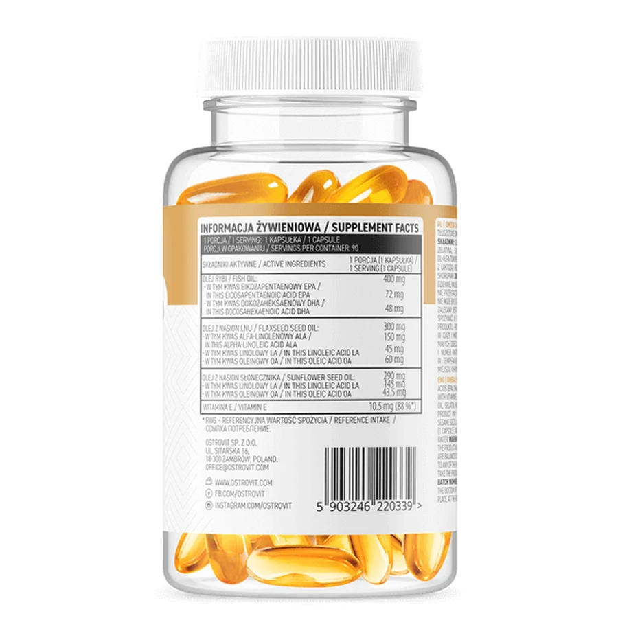 Омега 3-6-9 OstroVit Omega 3-6-9, 90 капсул: цены и характеристики