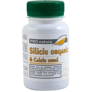 Органічний кремній та кораловий кальцій Pro Natura Siliciu Organic si Calciu Coral, 60 капсул