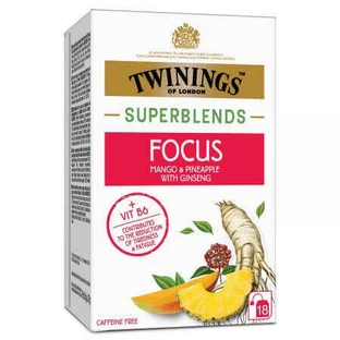 Травяной чай Focus Superbends, 18 пакетиков, Twinings