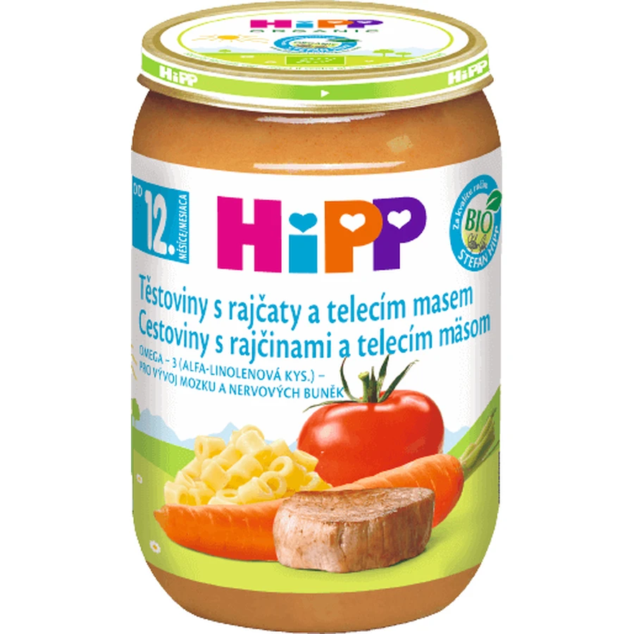 HiPP Органічні помідори з макаронами та телятиною 220 г: ціни та характеристики