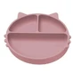 Силиконовая тарелка с отделениями и присоской Kitty Kitty, 6 месяцев+, Old Rose, Appekids
