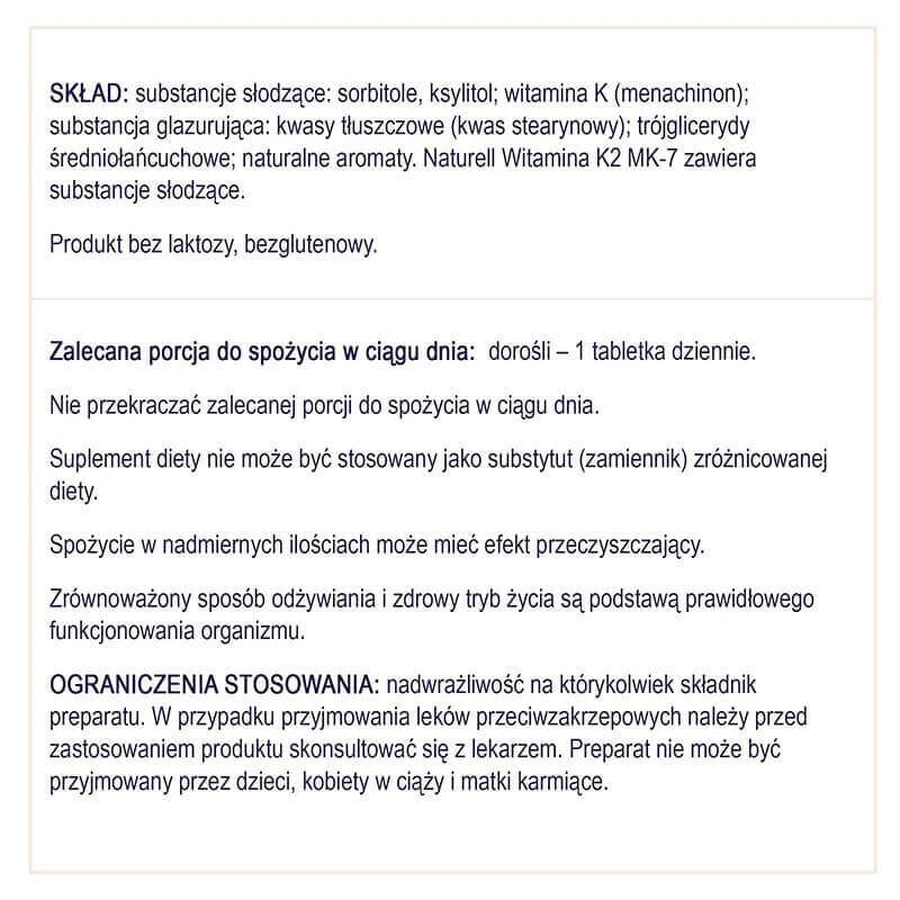 Naturell Vitamin K2 MK-7, витамин К 75 мкг, 60 жевательных таблеток: цены и характеристики