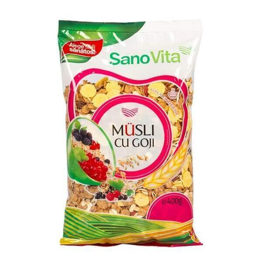Мусли с годжи, 400 г, Sanovita: цены и характеристики