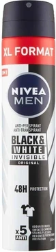 NIVEA Men Спрей AP Black&White Invisible Original 200 мл 1×200 мл, антиперспирант