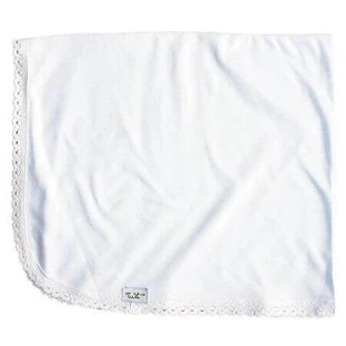 Одеяло с кружевом, 70x90 см, белое, Tuxi Brands