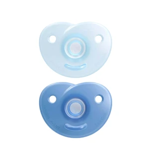 Пустышка Avent Soothie SCF099/21, силиконовая, ортодонтическая, для мальчика, 0-6 месяцев, 2 шт.