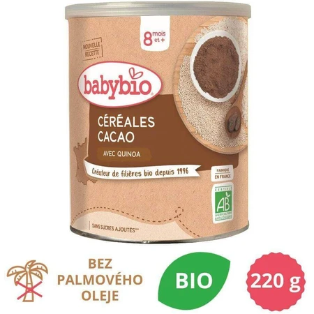 Babybio Kaa немолочный Organic ryovoquinoa с какао 220 г: цены и характеристики
