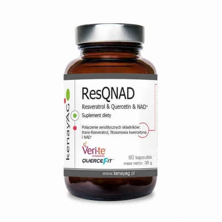 ResQNAD Ресвератрол, кверцетин и NAD+ (ресвератрол, кверцетин, NAD) (60 капсул) Kenay: цены и характеристики