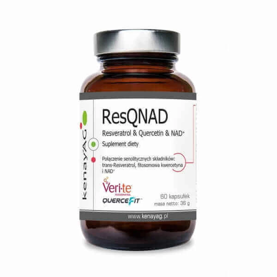 ResQNAD Ресвератрол, кверцетин и NAD+ (ресвератрол, кверцетин, NAD) (60 капсул) Kenay: цены и характеристики