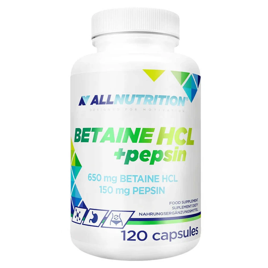 Allnutrition Бетаин HCl + Пепсин, 120 капсул: цены и характеристики
