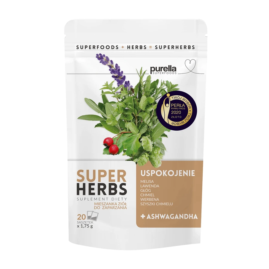 Purella Superherbs Serenity, травяная смесь, 1,75 г x 20 пакетиков: цены и характеристики