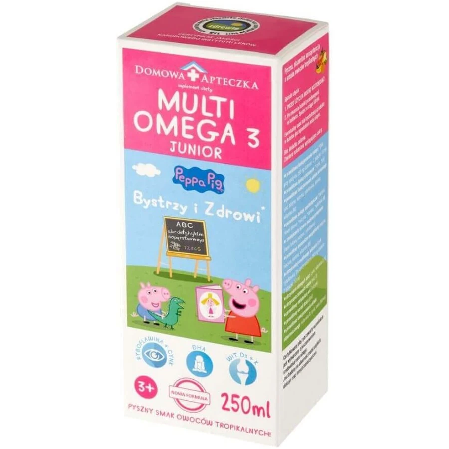 МультиОмега 3 Юніор Domowa Apteczka MultiOmega 3 Junior з тропічним смаком, 250 мл: ціни та характеристики