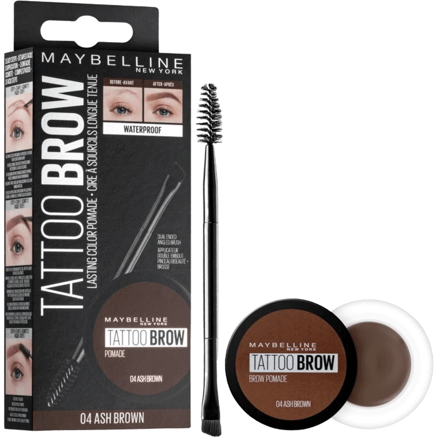 Maybelline New York Tatoo Brow гель-помада для бровей 04 Ash Brown 4 г: цены и характеристики
