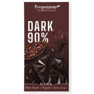 Чорний шоколад 90% органічний, 60 г, Benjamissimo