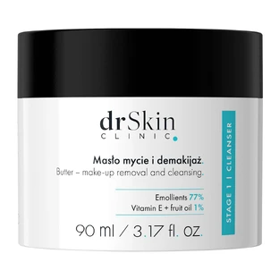 DrSkin Clinic, Масо для обличчя, Вмивання та демакіяж, пом'якшувальні компоненти 77%, вітамін Е, фруктова олія 1%, 90 мл