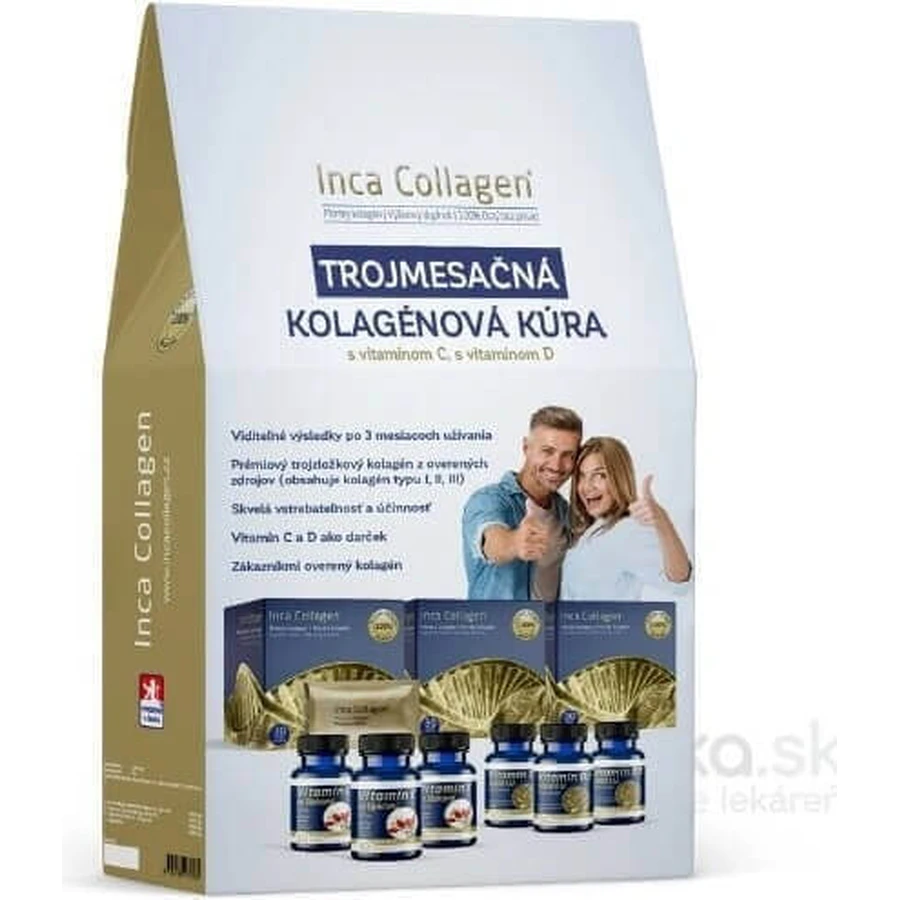 Inca Collagen Triple collagen treatment+vit.C&D 1×1 set, пищевая добавка: цены и характеристики