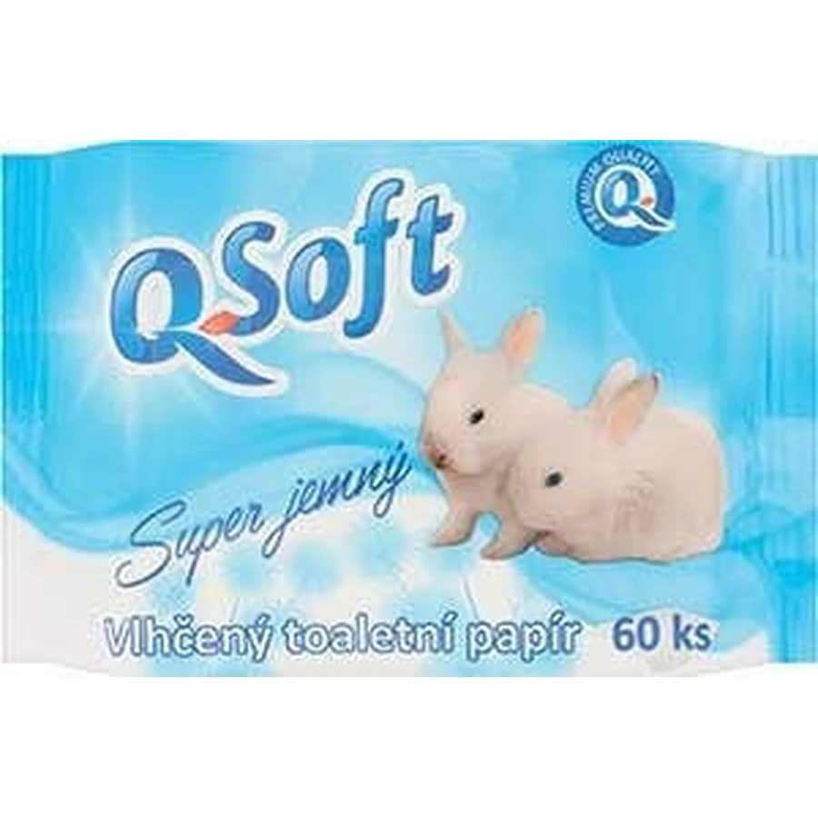 Вологий туалетний папір QSoft Sensitive 1×60 шт, туалетний папір: ціни та характеристики