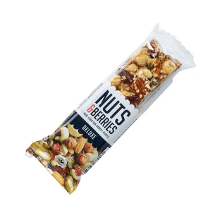 Organic deluxe Органический хрустящий батончик с орехами, кунжутом и тыквой, 40 г, Nutsandberries