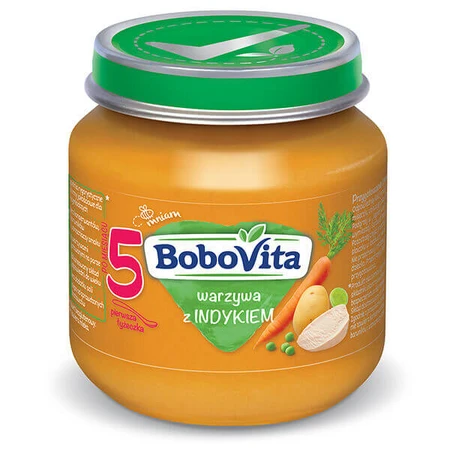 BoboVita Обед, овощи с индейкой, после 5 месяцев, 125 г: цены и характеристики