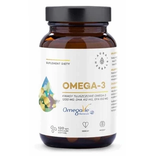Омега-3 1200 мг, 120 капсул у формі м'якого гелю Aura Herbals