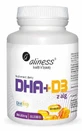 Омега DHA з водоростей + D3 60 капсул Aliness