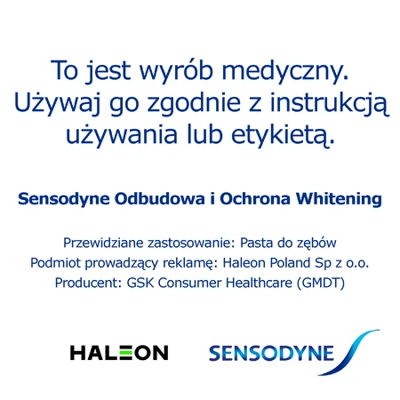 Sensodyne Восстанавливающая и защитная отбеливающая зубная паста с фтором, 75 мл: цены и характеристики