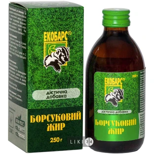 Барсучий жир Экобарс жидкость бутылка стекл. 250 г