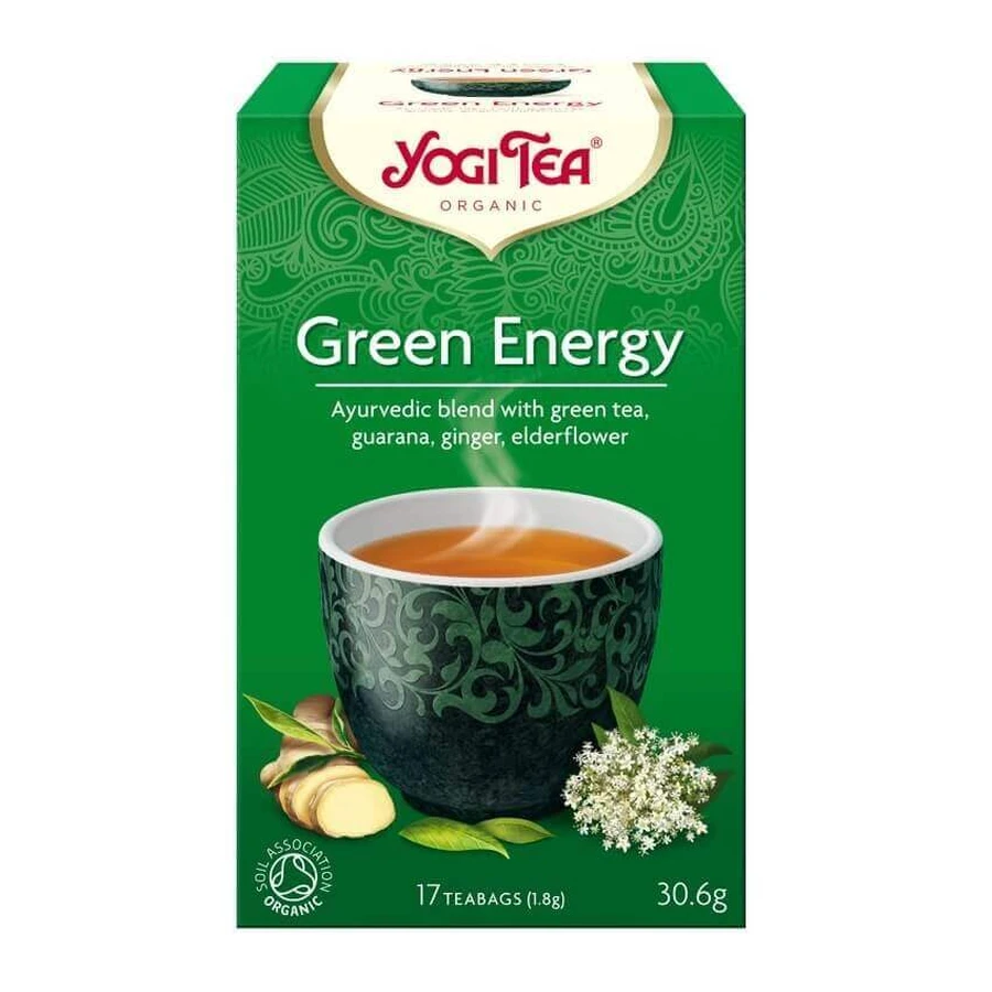 Фіточай Yogi Tea Energy Green Tea органічний, пакетик 1.8 г, №17: ціни та характеристики