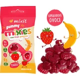 Mixit Gummy Mixies - Полуниця та банан, натуральна льодяникова цукерка 35 г