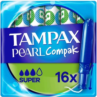 Тампоны Tampax Compak Pearl Super с аппликатором 16 шт.