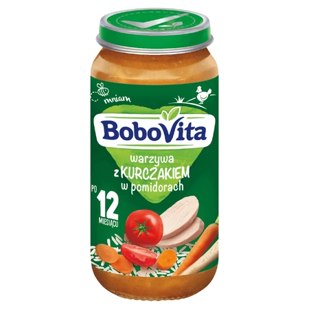 BoboVita Lunch, овощи с курицей в томате, после 12 месяцев, 250 г.: цены и характеристики