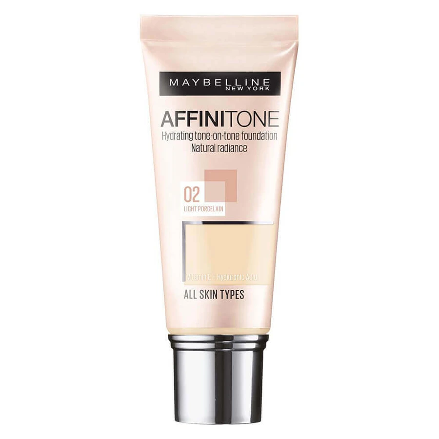 Зволожуючий тональний крем Maybelline Affinitone 02 Світло-порцеляновий, 30 мл: ціни та характеристики
