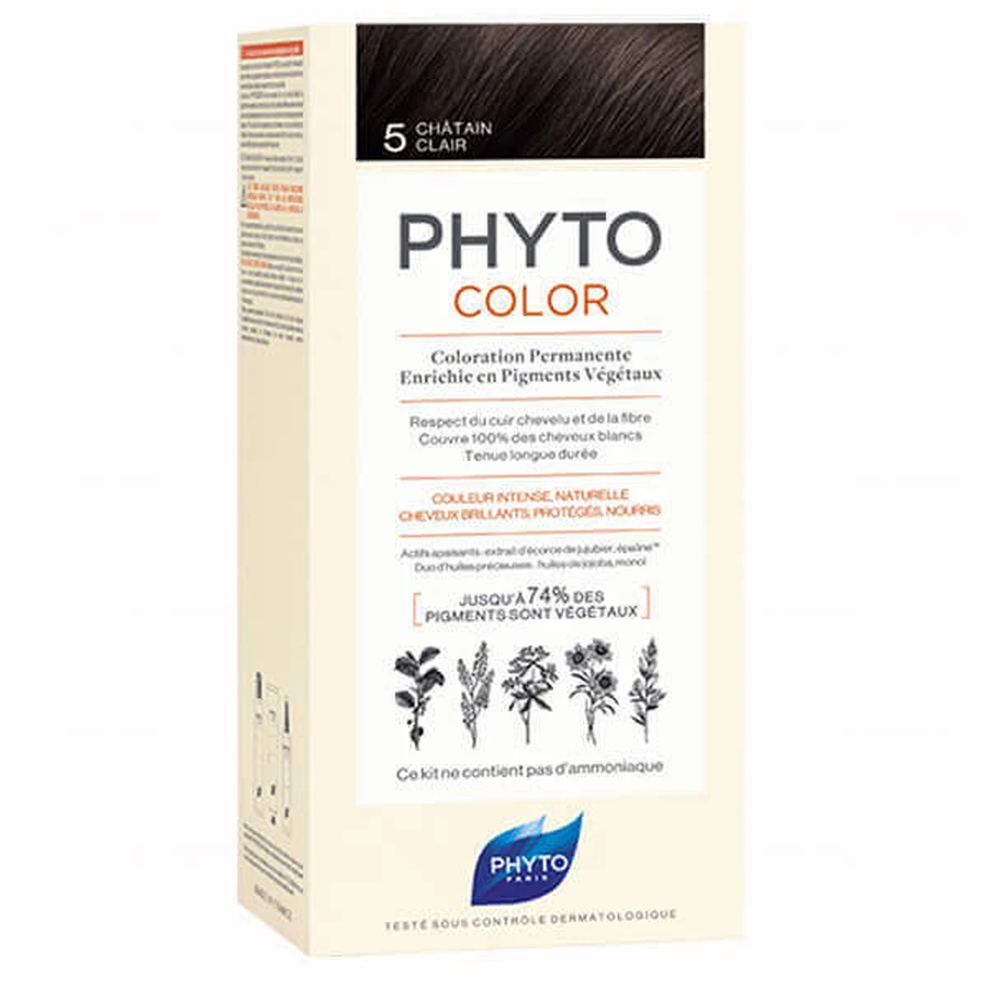 Phyto Color, восковой краситель, 5 светло-каштановый, 50 мл: цены и характеристики