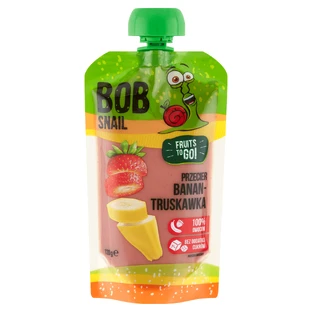 Bob Snail Fruits To Go Смузі в тубі, банан, полуниця, 120 г