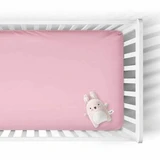 Простыня с трикотажной резинкой, 120x60 см, розовая, Tuxi Brands