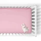 Простыня с трикотажной резинкой, 120x60 см, розовая, Tuxi Brands