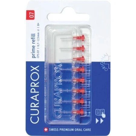CURAPROX CPS 07 prime refill red 1×8 шт, міжзубні щітки без тримача: ціни та характеристики