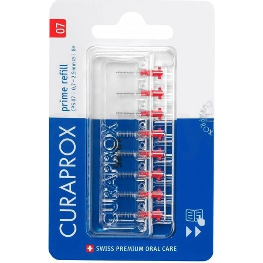 CURAPROX CPS 07 prime refill red 1×8 шт, міжзубні щітки без тримача: ціни та характеристики