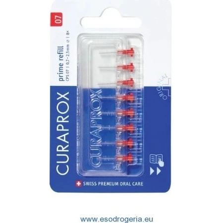 CURAPROX CPS 07 prime refill red 1×8 шт, міжзубні щітки без тримача: ціни та характеристики